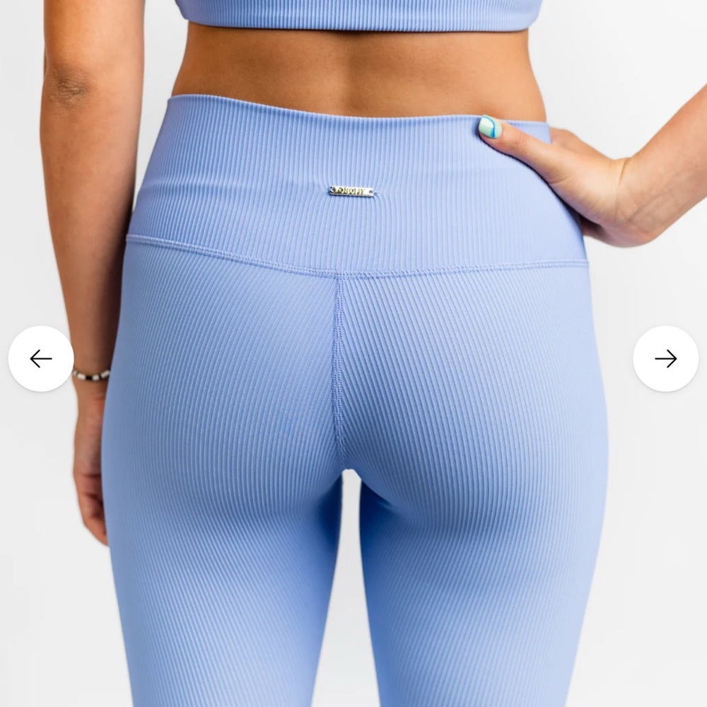 ⚡️J80 BABY BLUE RIBBED WORKOUT LEGGINGS!